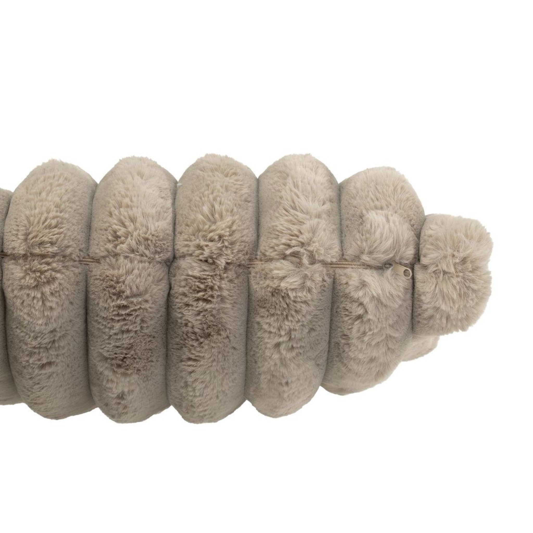 Voir la diapositive 2 : J-LINE Coussin déco  corduroy  45x45cm taupe clair