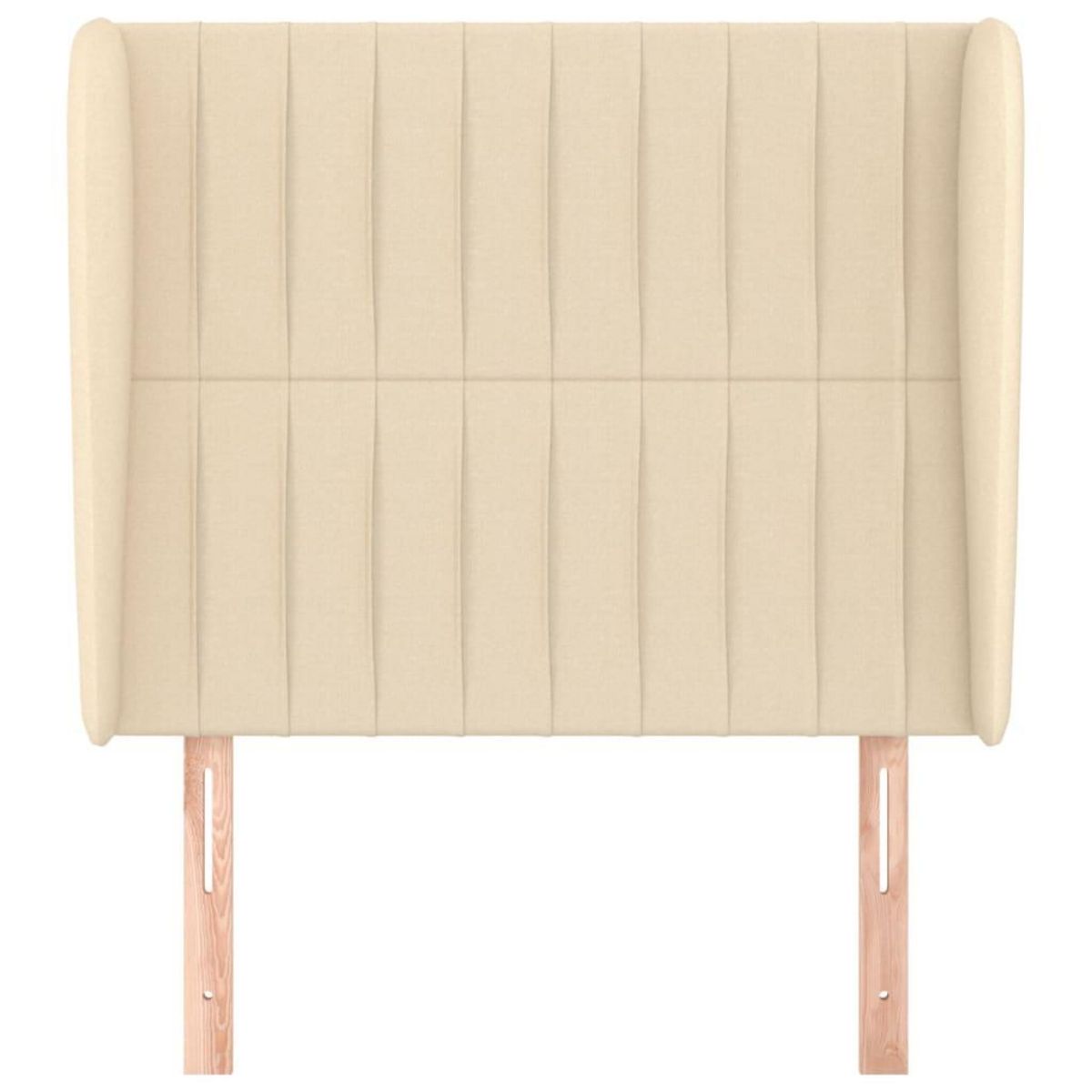 VIDAXL Tete de lit avec oreilles Creme 103x23x118/128 cm Tissu