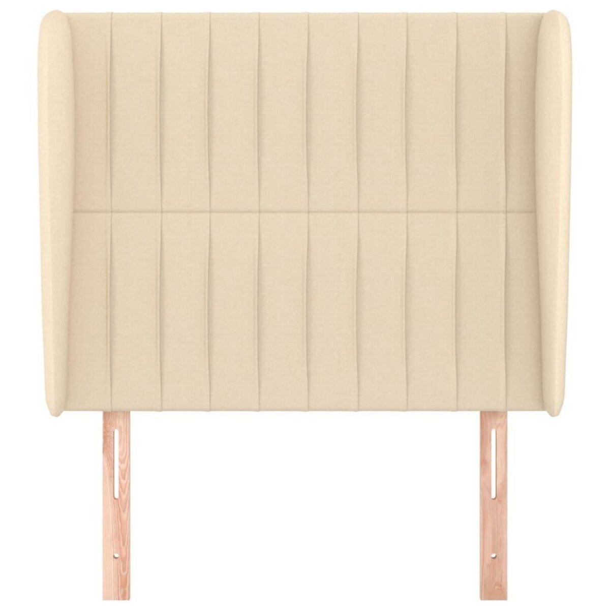 VIDAXL Tete de lit avec oreilles Creme 103x23x118/128 cm Tissu