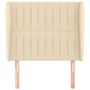 Voir la diapositive 3 : VIDAXL Tete de lit avec oreilles Creme 103x23x118/128 cm Tissu