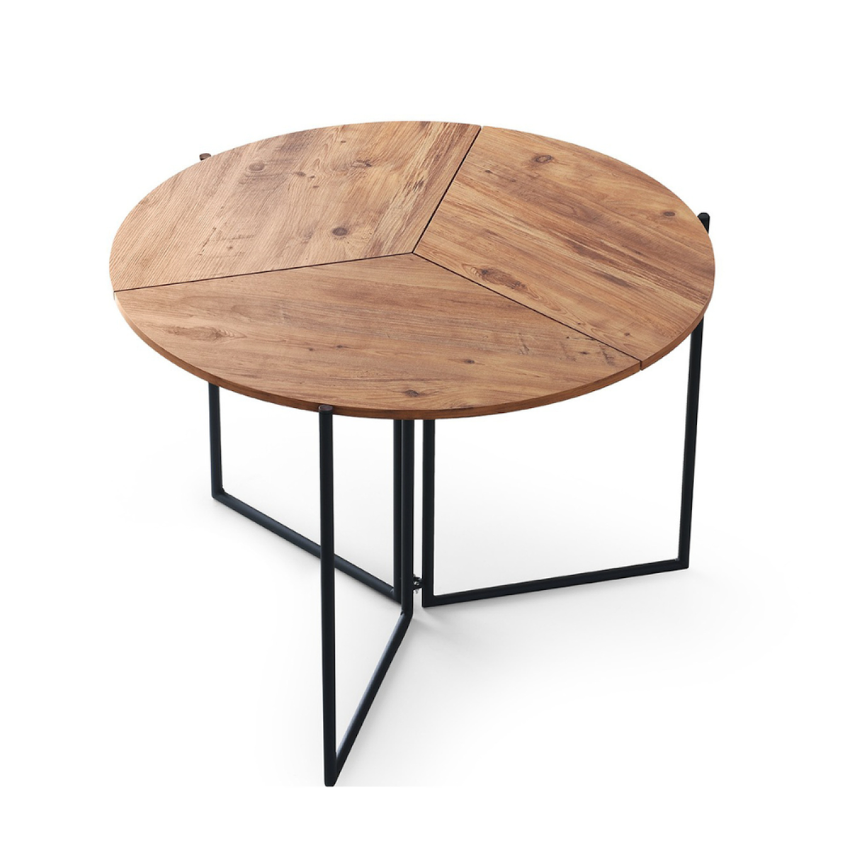 CONCEPT USINE Table de salle à manger pliable couleur bois BRONIE