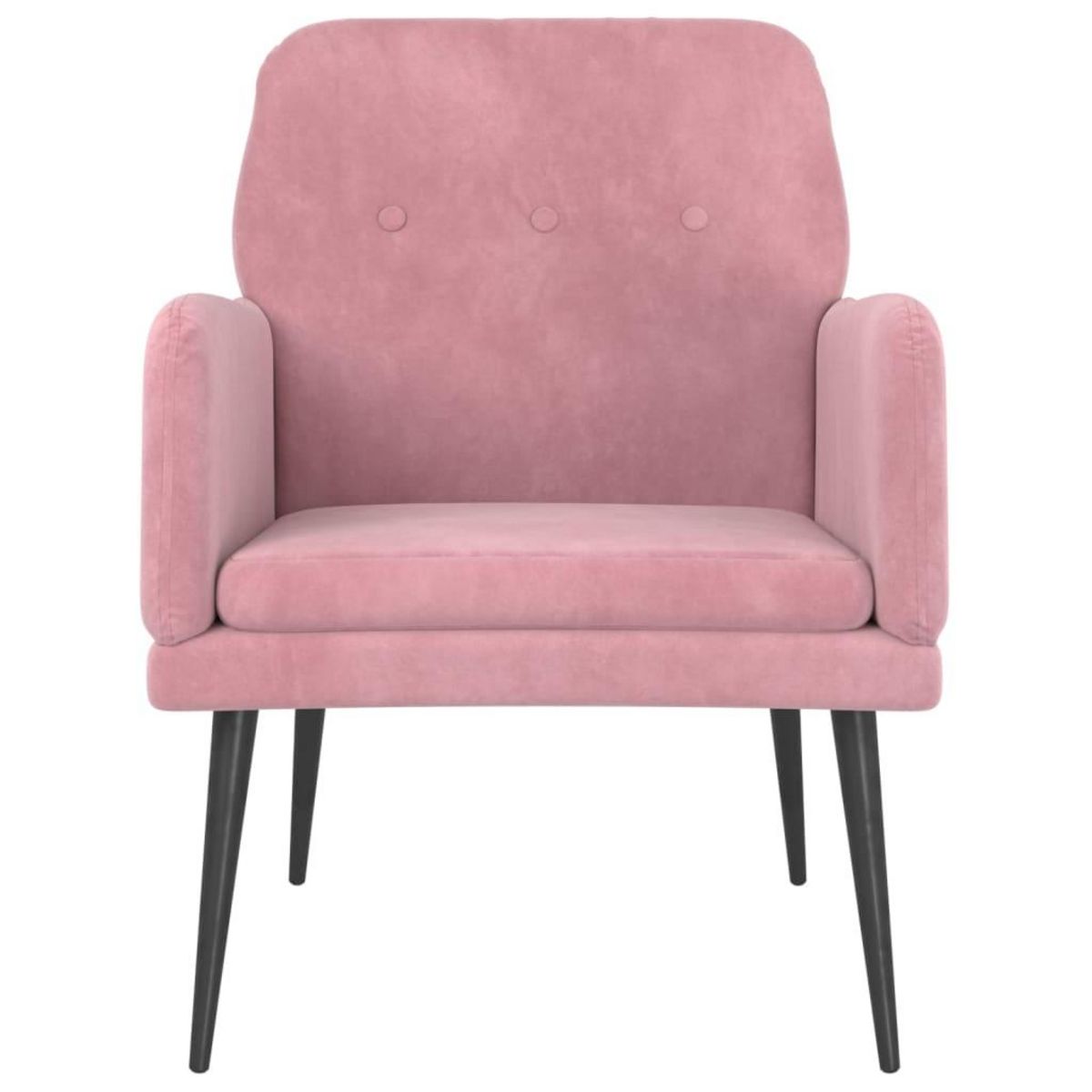VIDAXL Fauteuil Rose 62x79x79 cm Velours