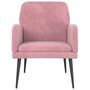 Voir la diapositive 3 : VIDAXL Fauteuil Rose 62x79x79 cm Velours
