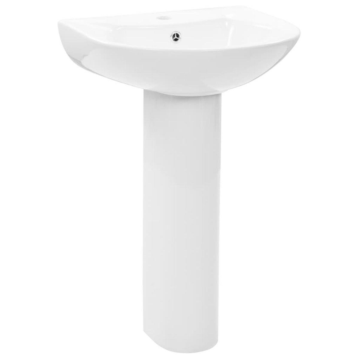 VIDAXL Lavabo autoportant avec socle Ceramique Blanc 520x440x190 mm