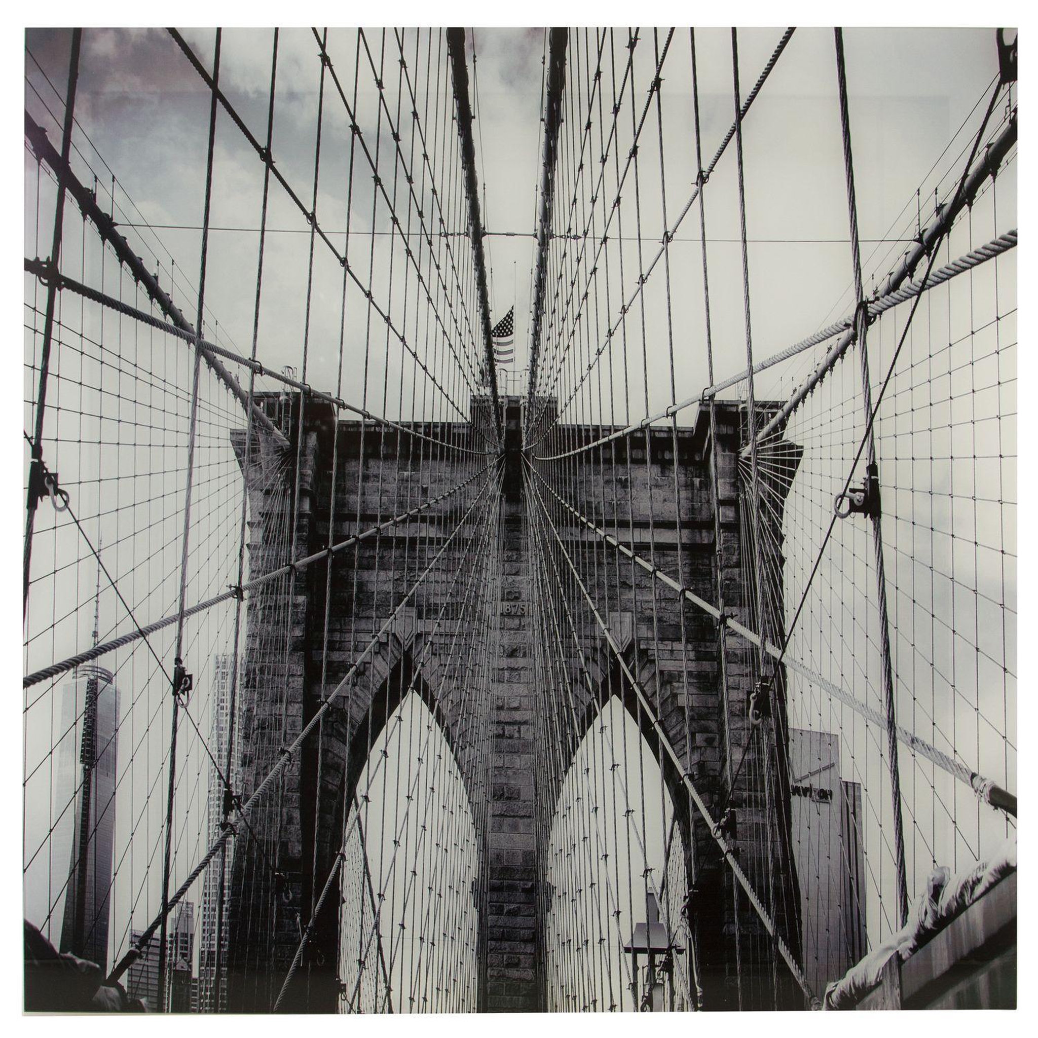 ATMOSPHERA Toile photo plexiglas NY - 75 x 75 cm - Gris
