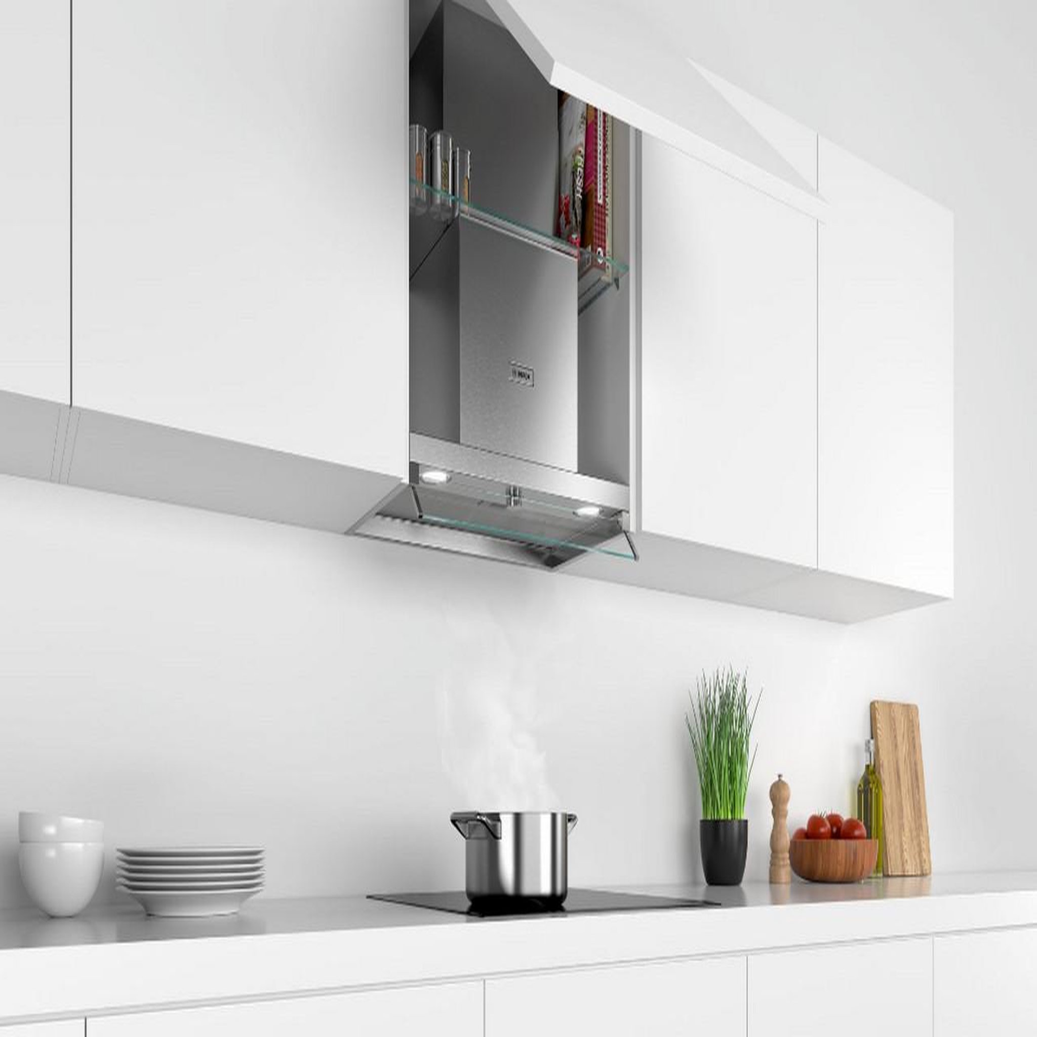 Voir la diapositive 3 : BOSCH Hotte box 60cm 70db 620m3/h inox - dbb66af50