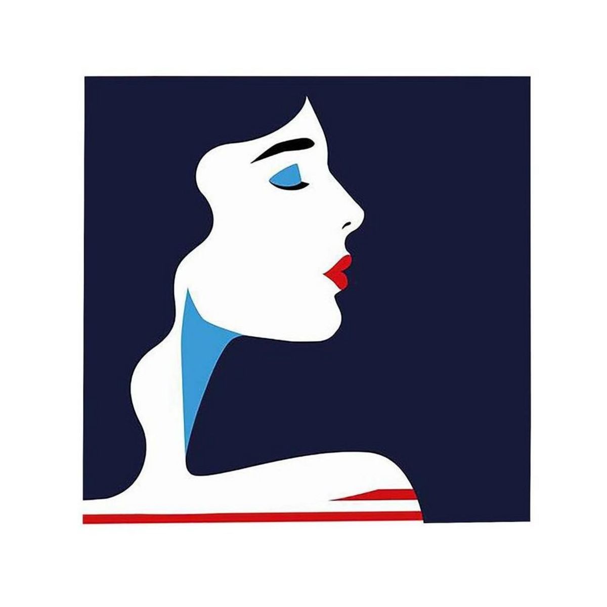 OSTARIA Ensemble de 4 tableaux sur toile imprimée 28x28 cm Baigneuse