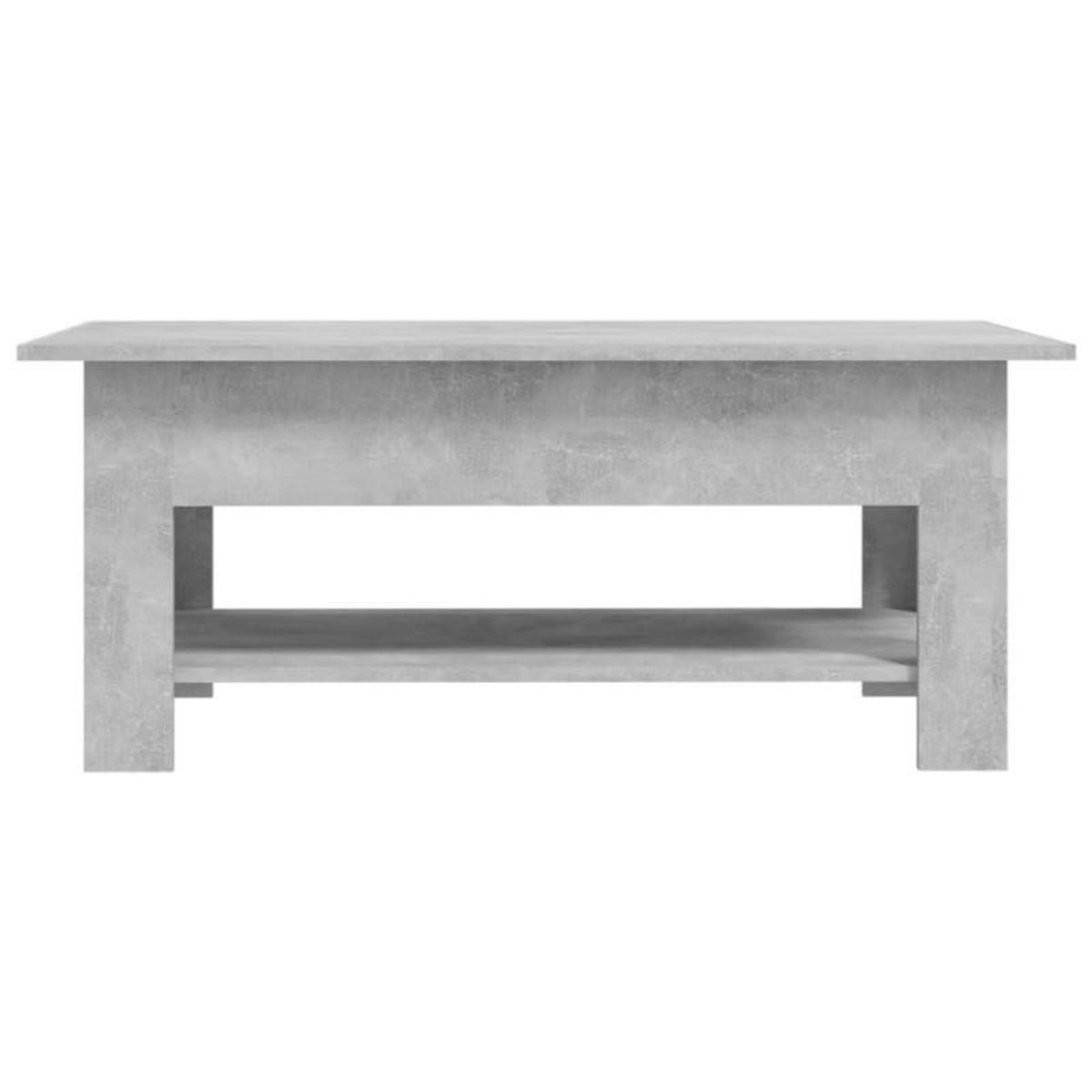 VIDAXL Table basse gris béton 102x55x42 cm bois d ingénierie