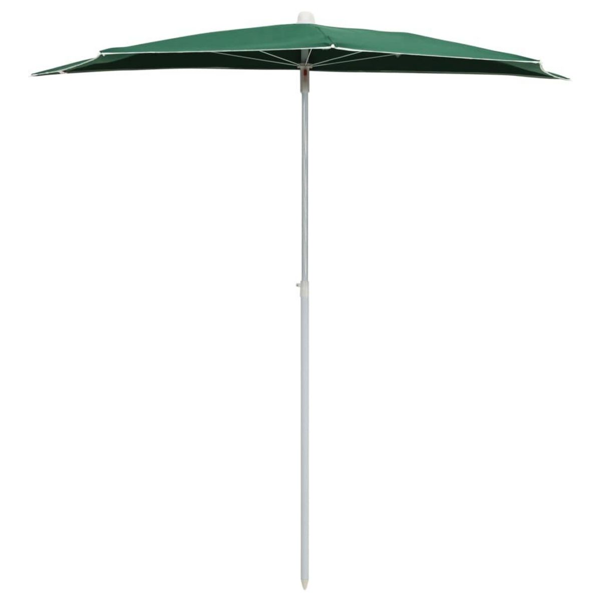 VIDAXL Demi-parasol de jardin avec mat 180x90 cm vert