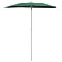 Voir la diapositive 3 : VIDAXL Demi-parasol de jardin avec mat 180x90 cm vert