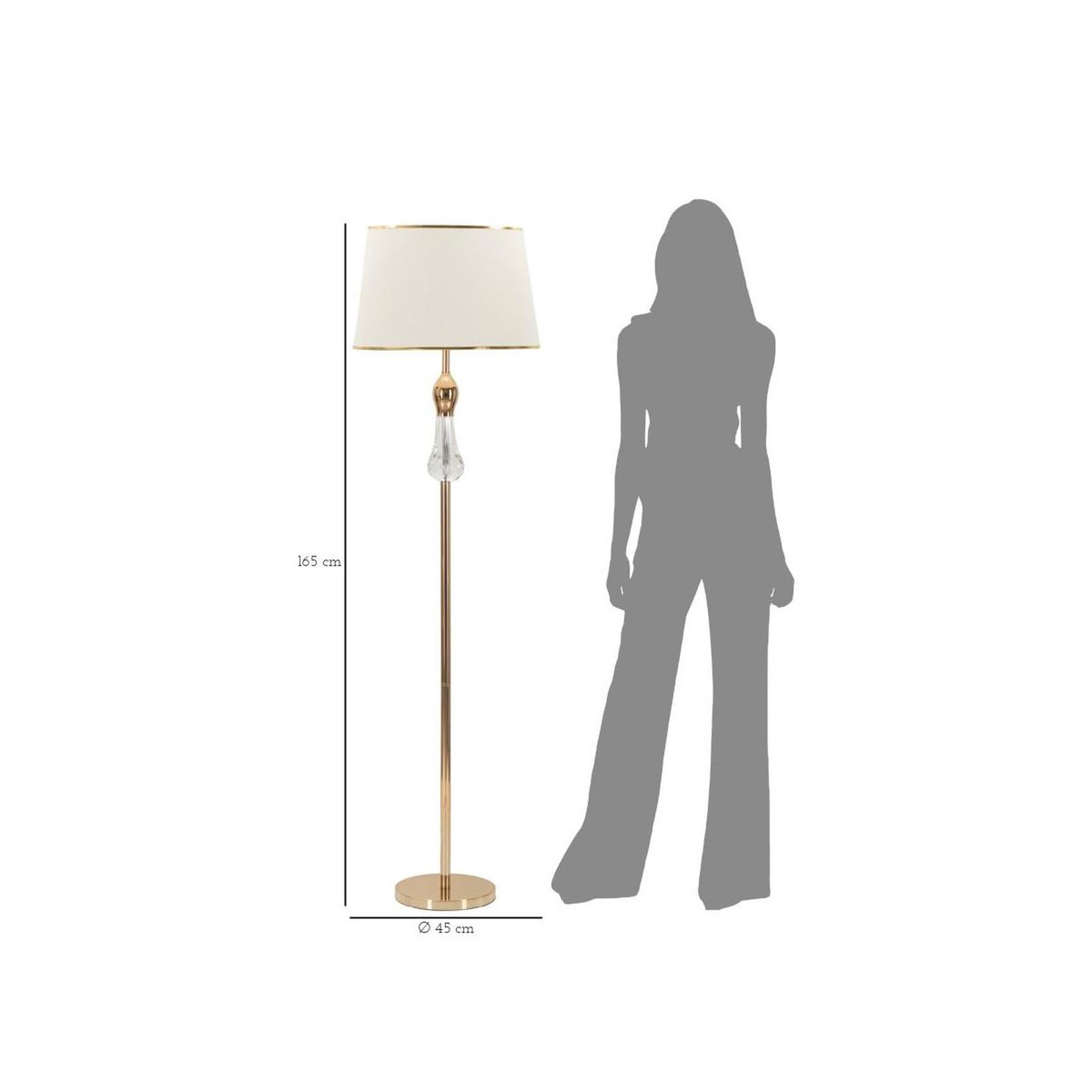 Voir la diapositive 6 : Paris Prix Lampadaire design en métal  bravatislava  165cm or