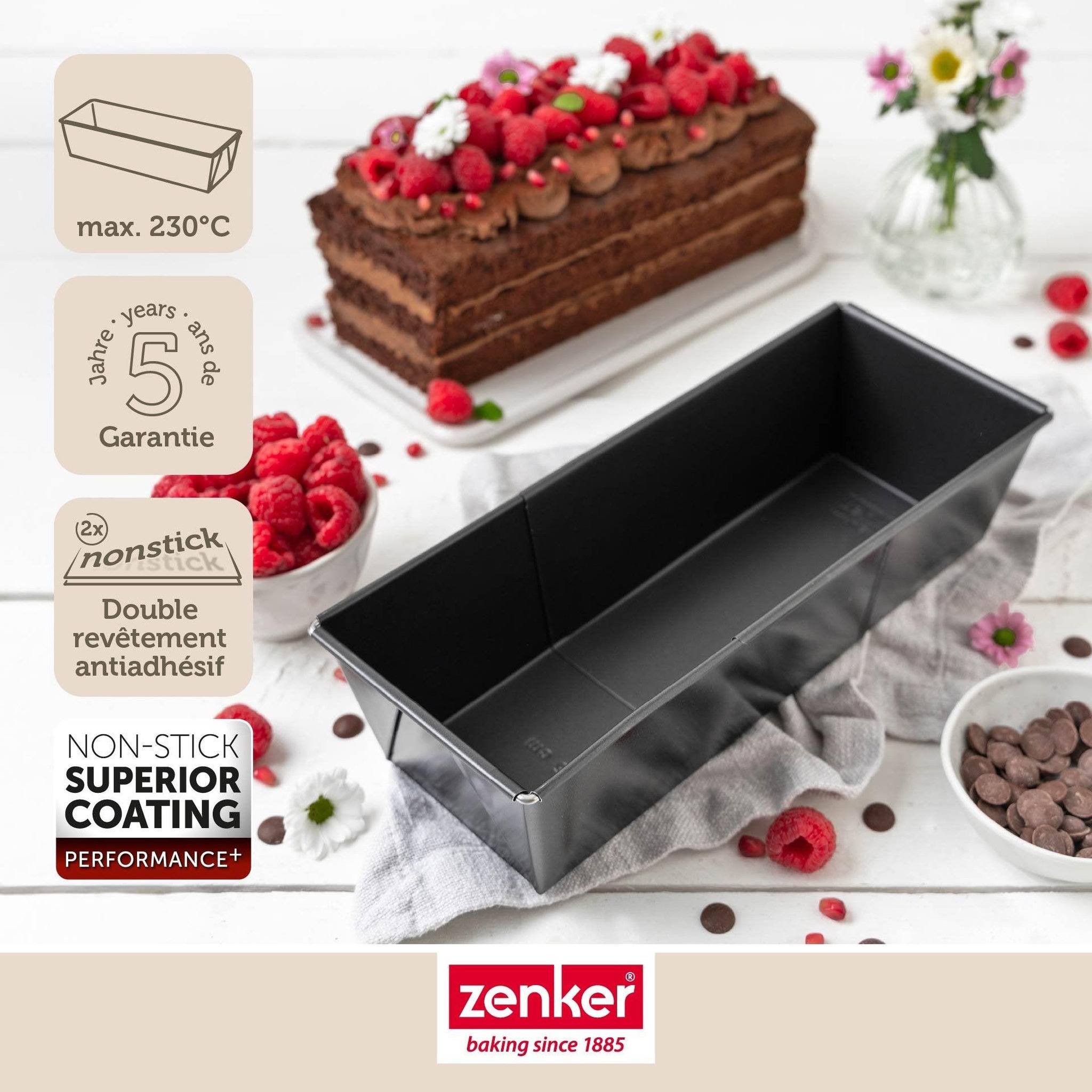 Voir la diapositive 5 : ZENKER Moule à cake extensible 20 à 35 cm zenker perfectback+