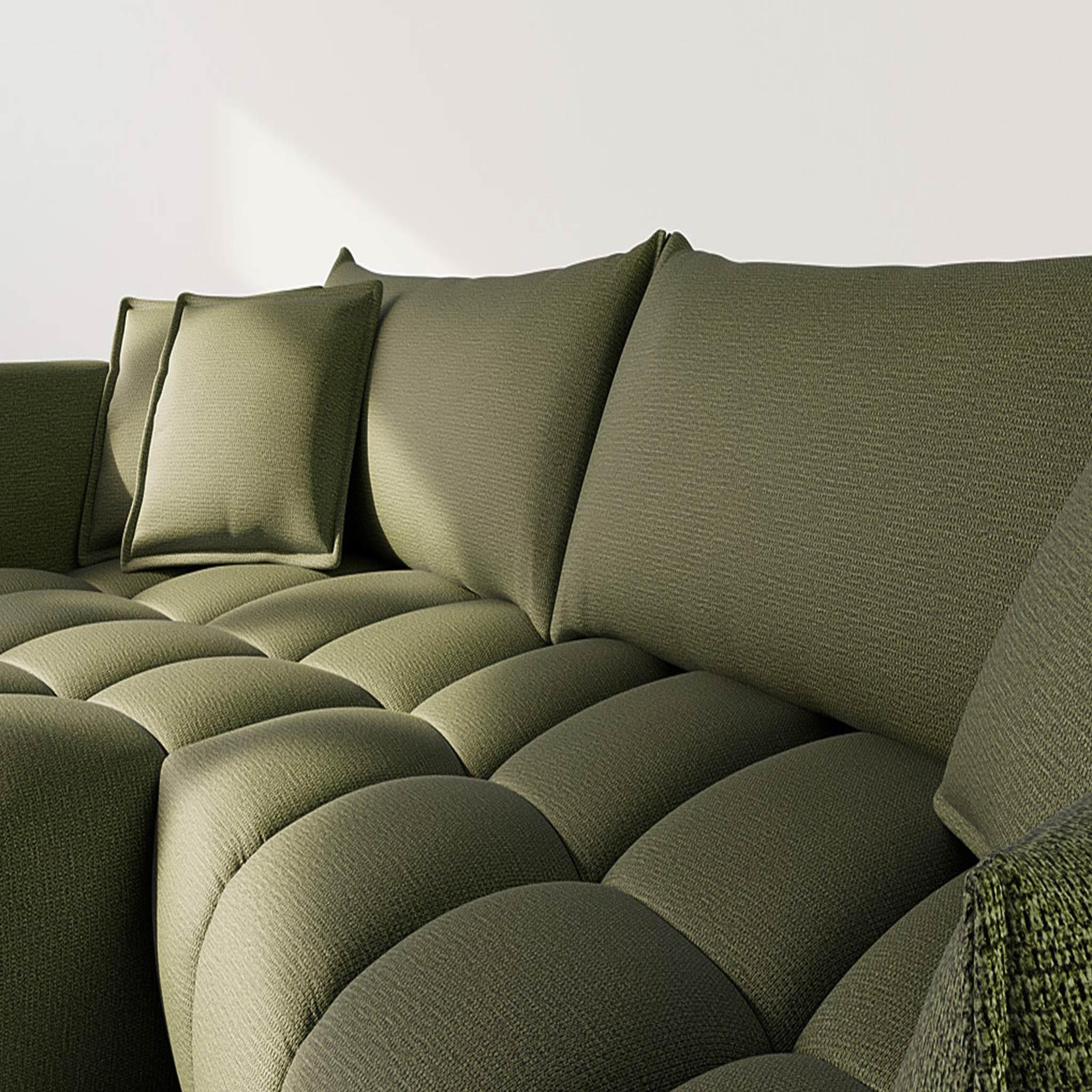 Voir la diapositive 6 : LISA DESIGN Cassiopee - canapé d'angle gauche 4 places en tissu texturé