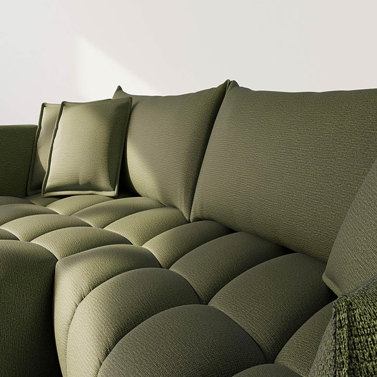 LISA DESIGN Cassiopee - canapé d'angle gauche 4 places en tissu texturé