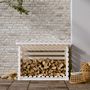 Voir la diapositive 3 : VIDAXL Support pour bois de chauffage Blanc 108x73x79 cm Bois de pin