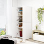 Voir la diapositive 3 : VIDAXL Armoire a chaussures Blanc 80x39x178 cm Bois d'ingenierie