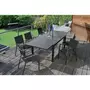 CREADOR Table de jardin extensible en aluminium effet bois 10 places NIRVA