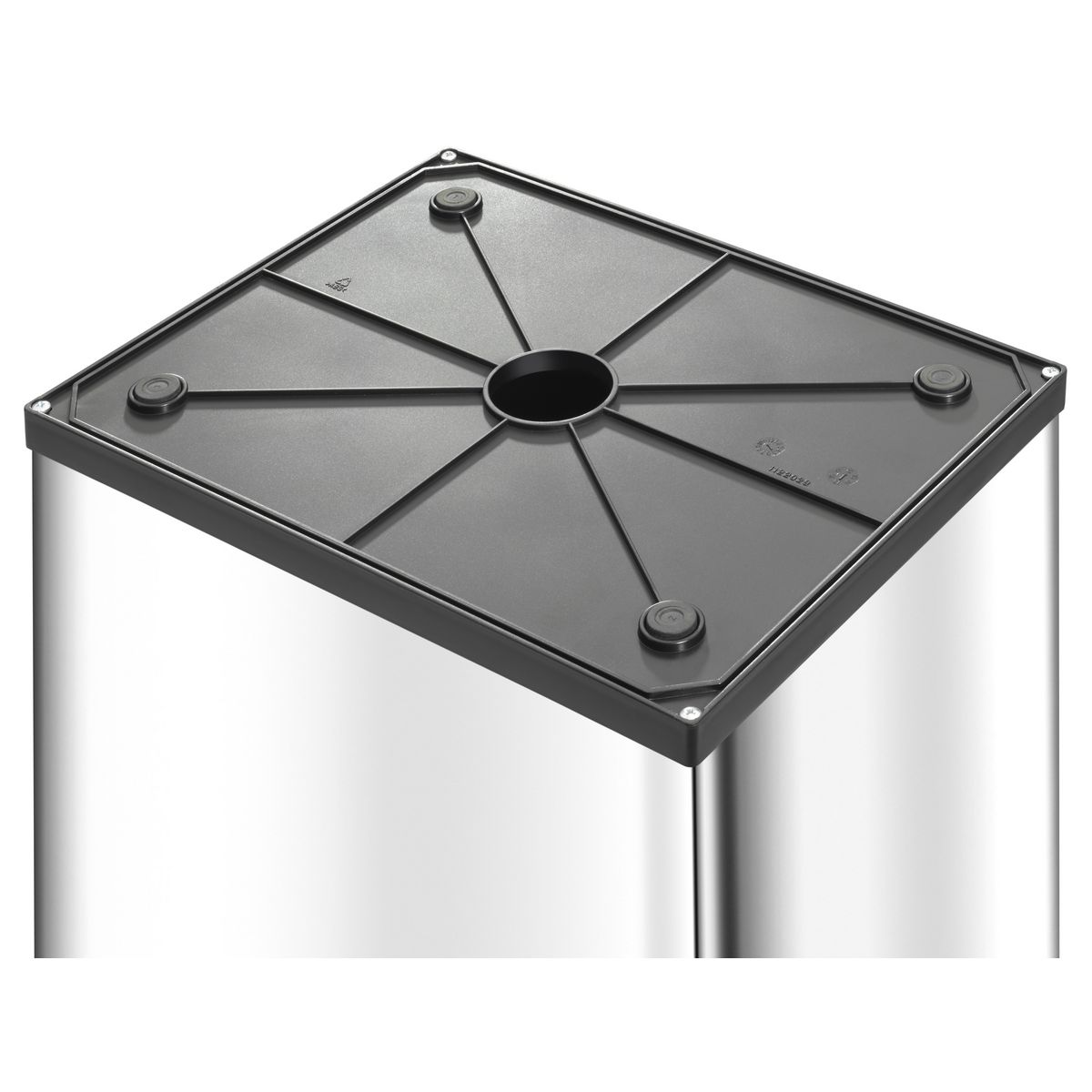 HAILO Poubelle grand volume 60L Big-Box Swing Inox