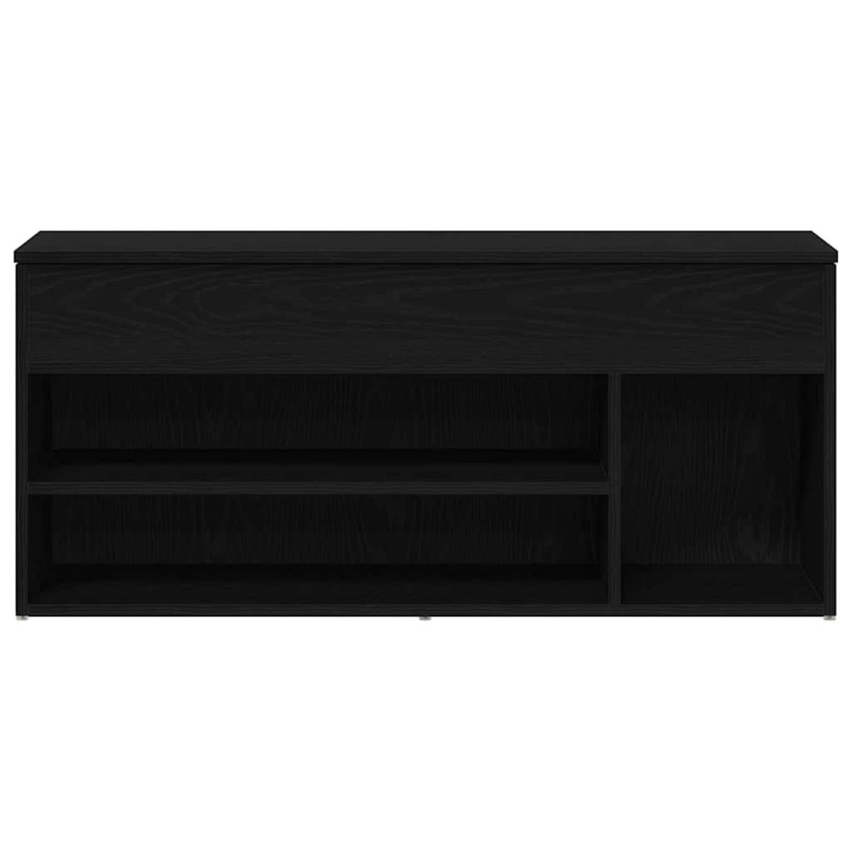 VIDAXL Banc a chaussures chene noir 102x30,5x45 cm bois d'ingenierie