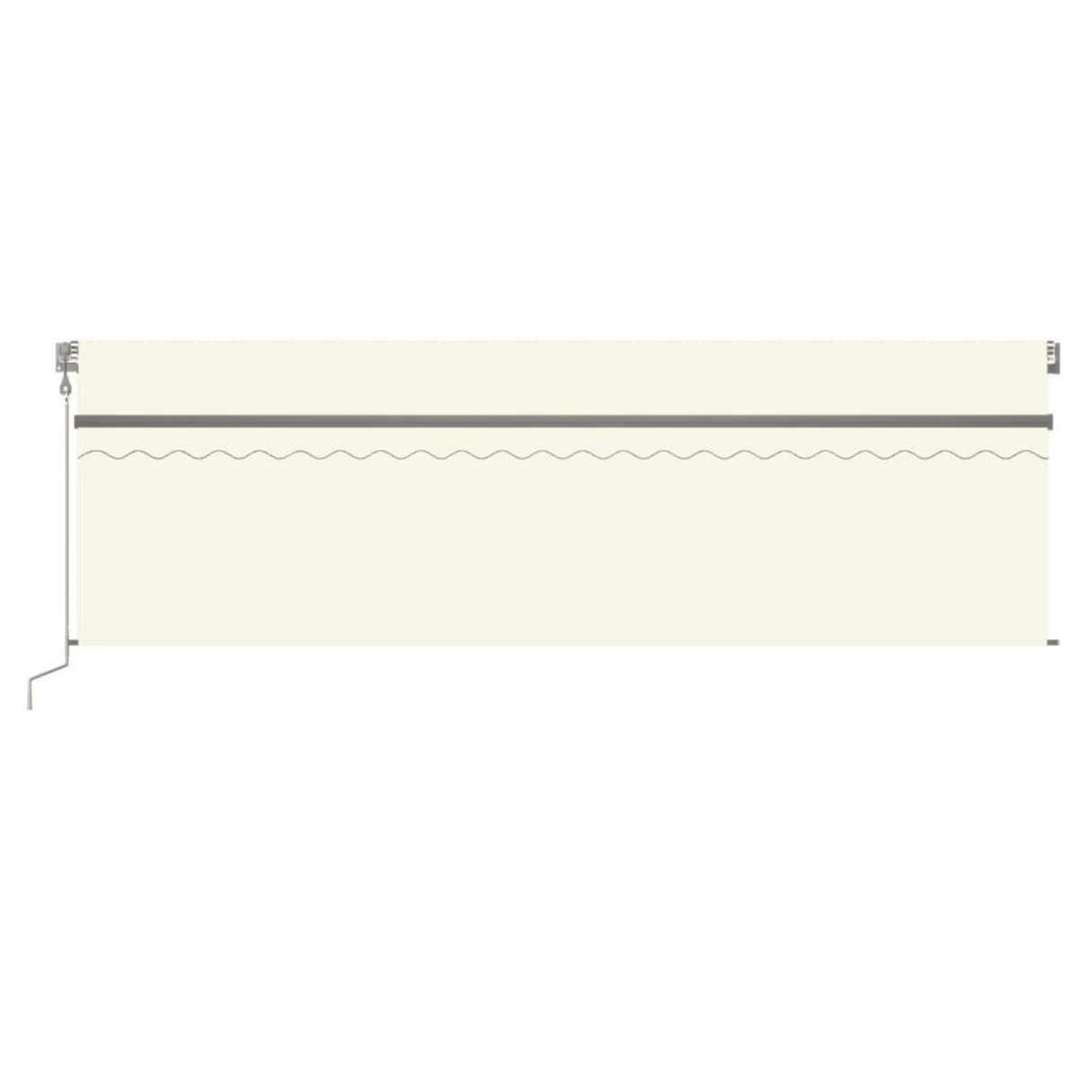 VIDAXL Auvent automatique store capteur de vent et LED 5x3 m Creme