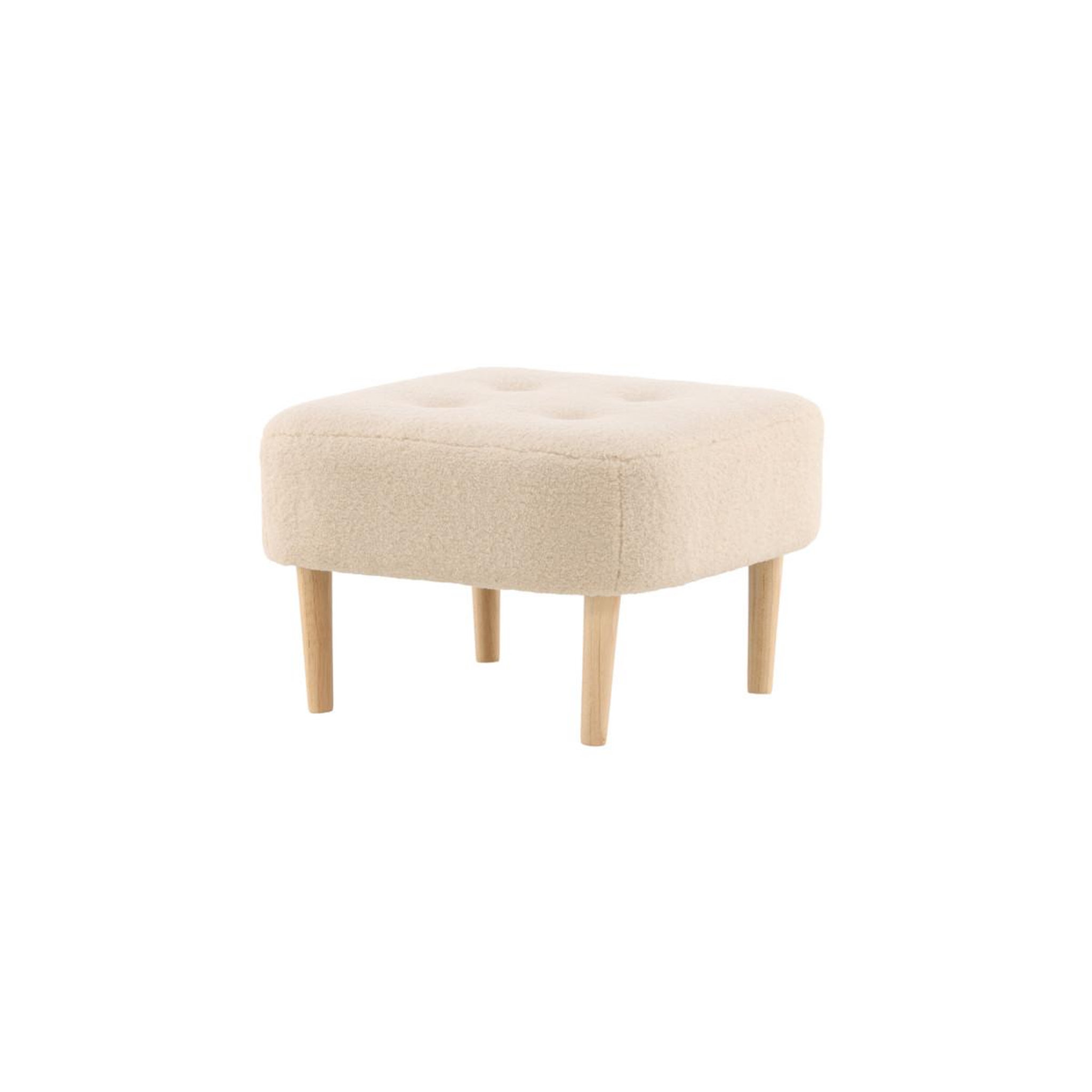 Voir la diapositive 6 : Paris Prix Pouf déco en tissu  salina  59cm naturel