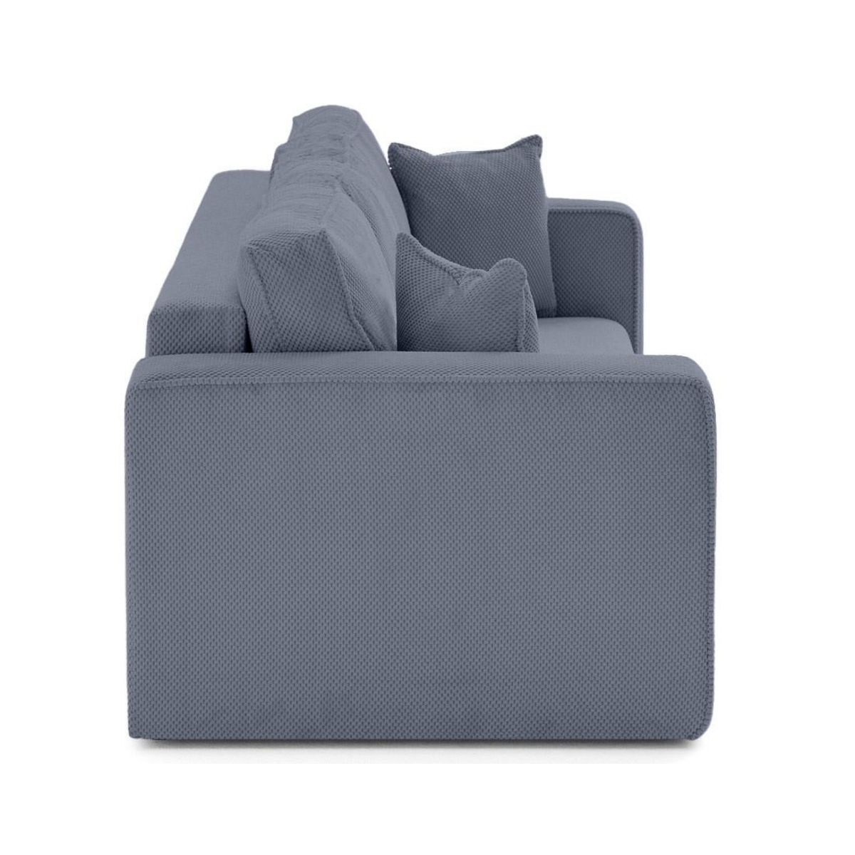 BEST MOBILIER Topaze - canapé droit 3 places convertible avec coffre en velours texturé