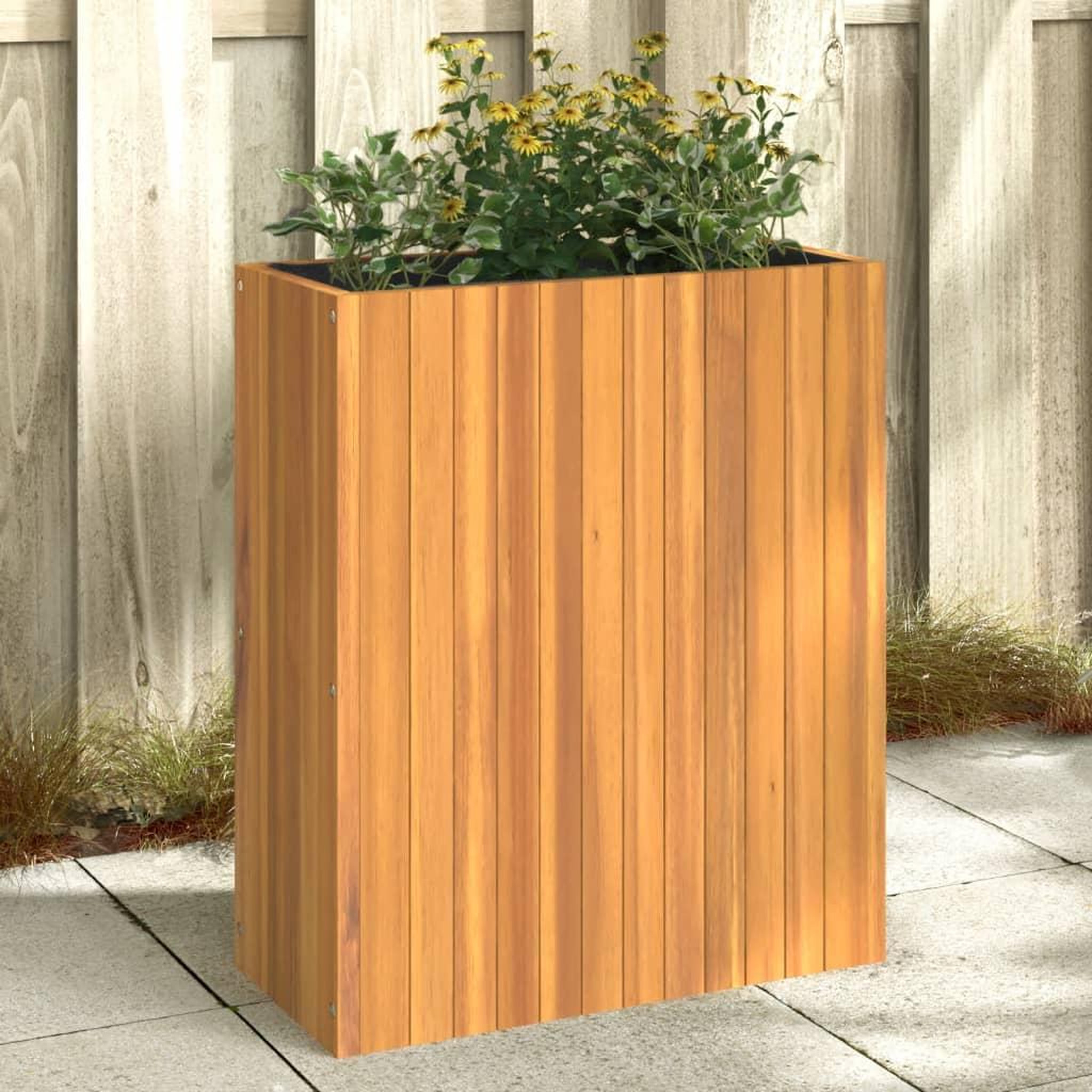 VIDAXL Jardiniere 59x27,5x70 cm bois massif d'acacia