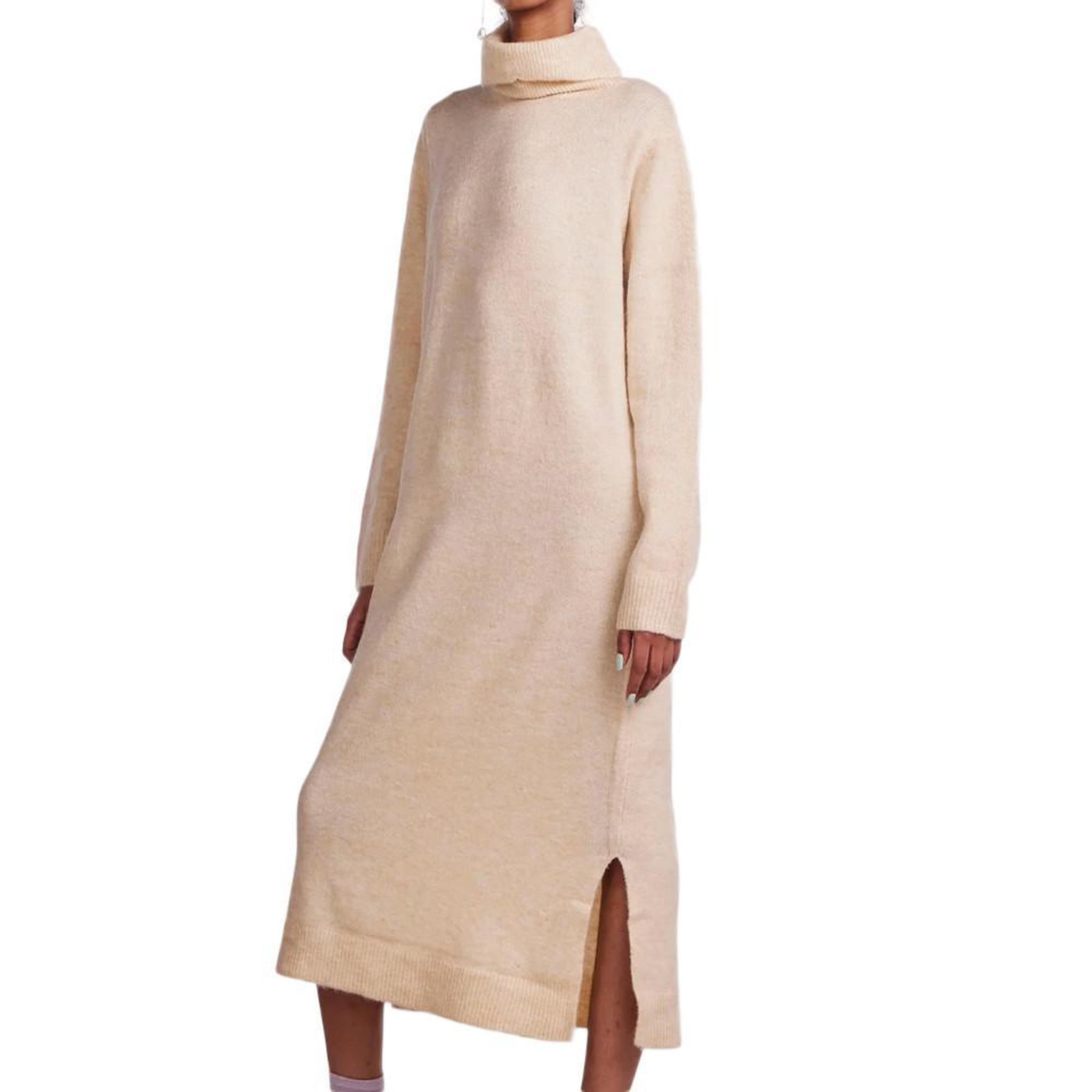Voir la diapositive 1 : Pieces Robe Pull  Femme Pieces Rollneck Knit