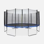 SWEEEK Trampoline Ø490cm - Jupiter avec son filet de protection. Coloris disponibles : Gris