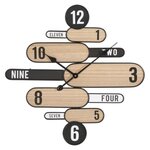 Paris Prix Horloge Murale Design  Direction  60cm Naturel & Noir