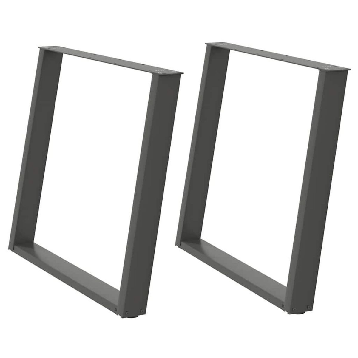 VIDAXL Pieds de table a manger forme de U 2 pcs 100x(72-73) cm acier