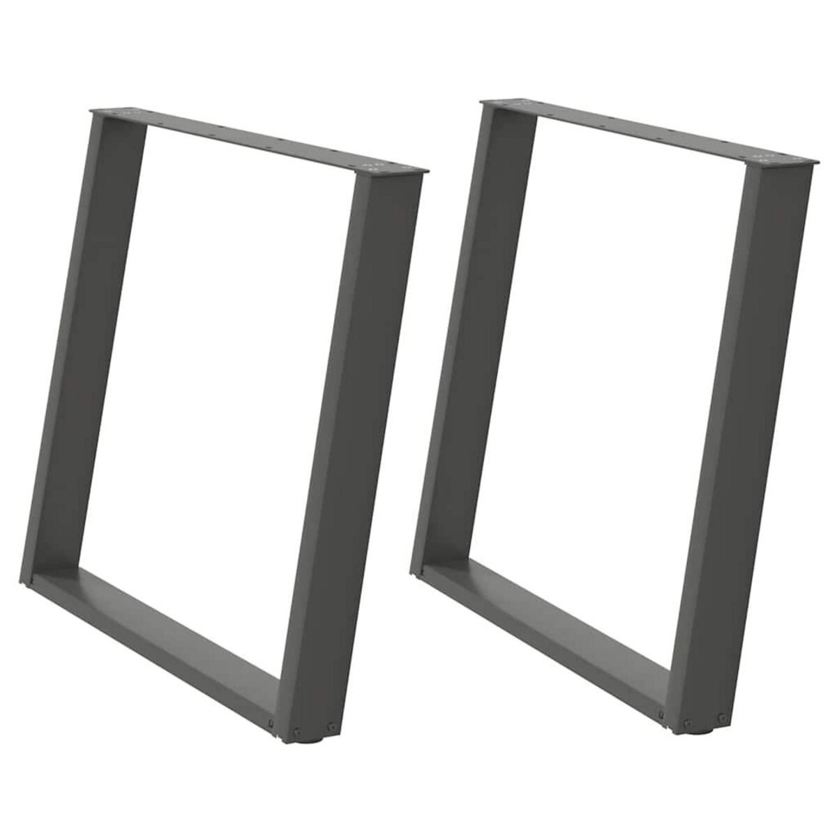 VIDAXL Pieds de table a manger forme de U 2 pcs 100x(72-73) cm acier