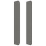Voir la diapositive 4 : VIDAXL Tete de lit avec oreilles Gris fonce 203x16x118/128 cm Tissu
