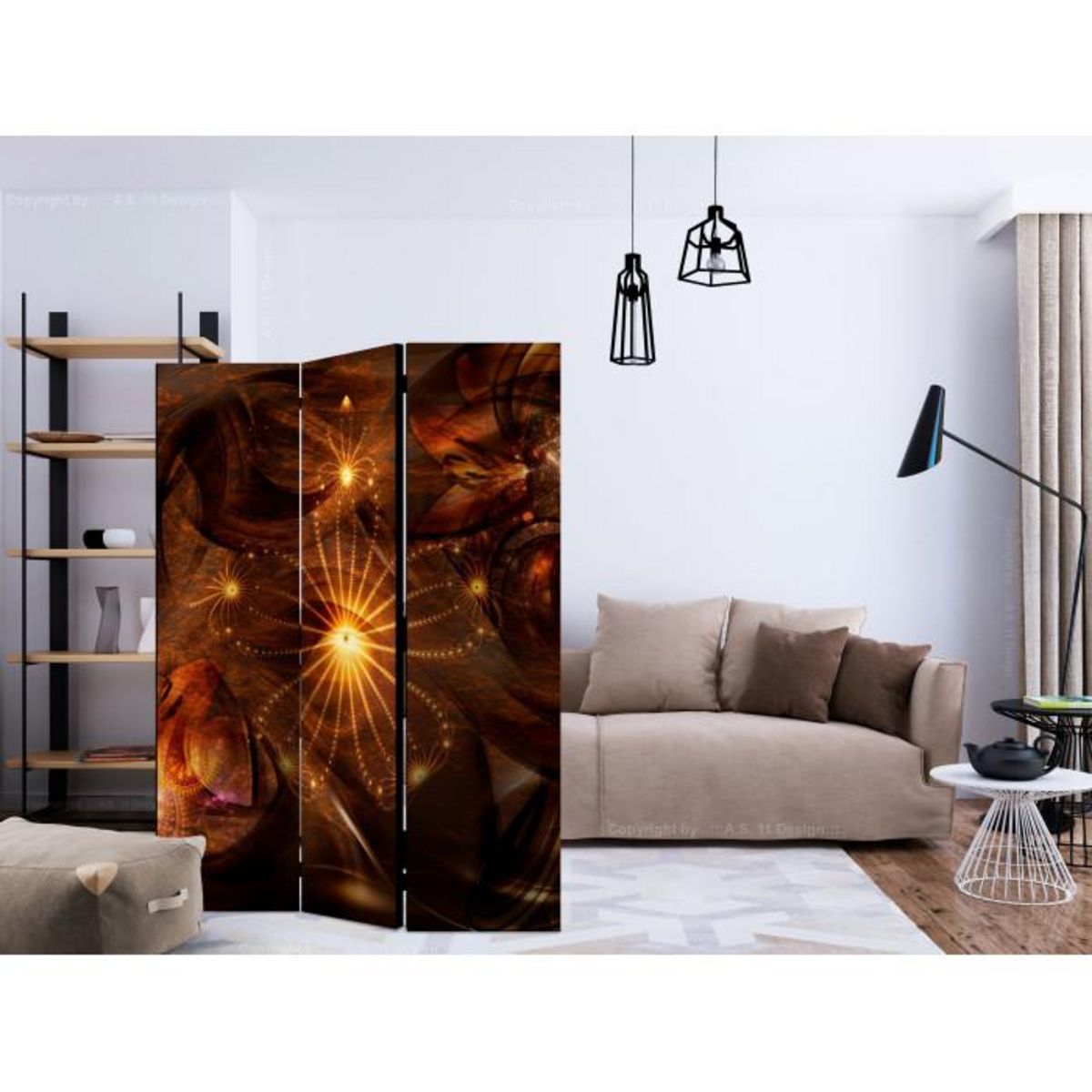 Paris Prix Paravent 3 Volets  Treasures Cave  135x172cm