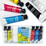 Pebeo 2 boîtes de 5 tubes de peinture gouache + palette - 5 x 10 ml