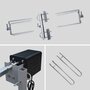Voir la diapositive 6 : SWEEEK Rôtissoire électrique inclinable -  Mathurin Inox - Tournebroche. barbecue au charbon de bois à moteur pour grillades réceptions