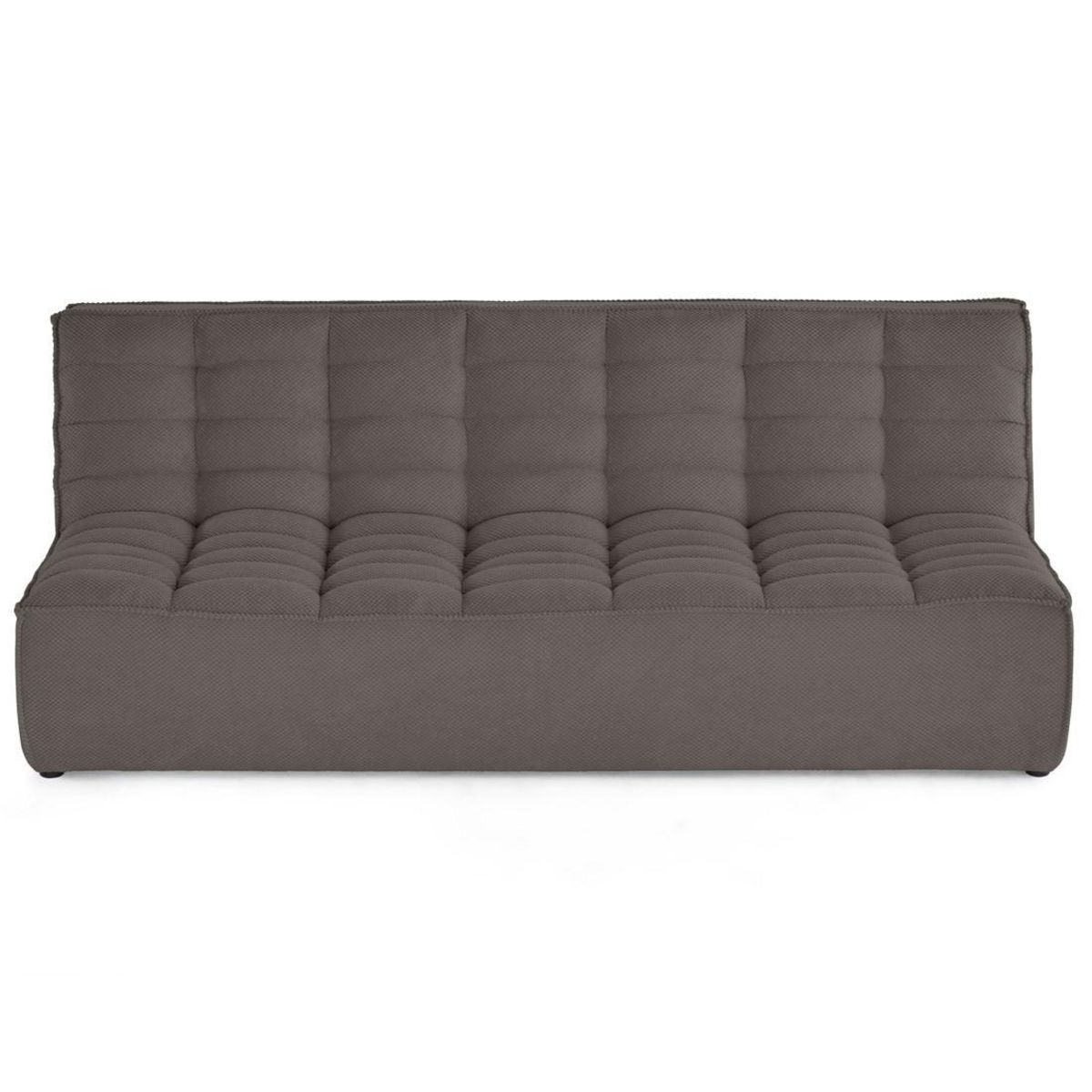 LISA DESIGN Ellie - canapé 3 places sans accoudoir en velours texturé