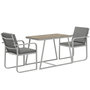 Voir la diapositive 1 : OUTSUNNY Salon de jardin design relax 2 personnes 3 pièces avec coussins déhoussables gris