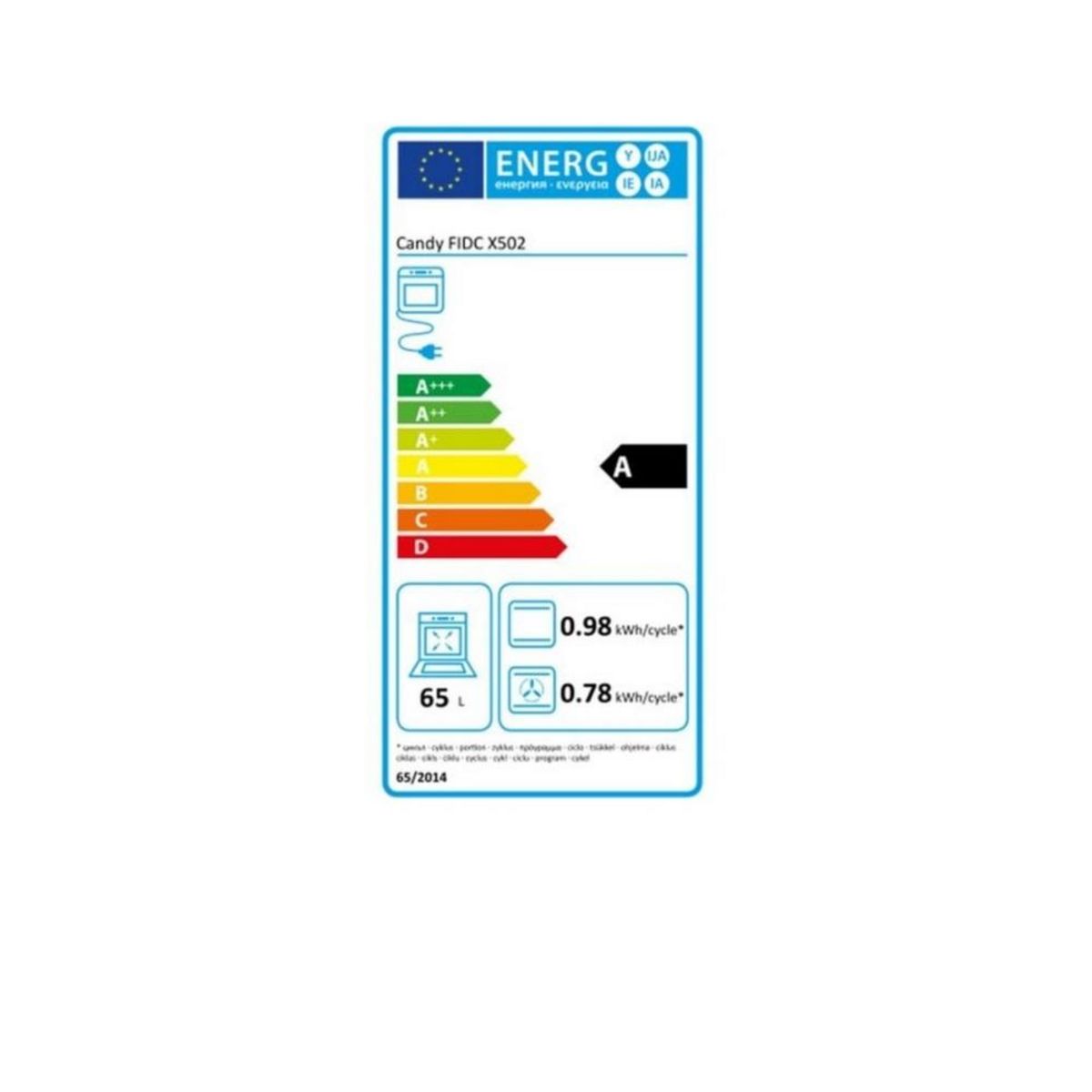 Candy Four intégrable multifonctions 65l 60cm acier - FIDCX502