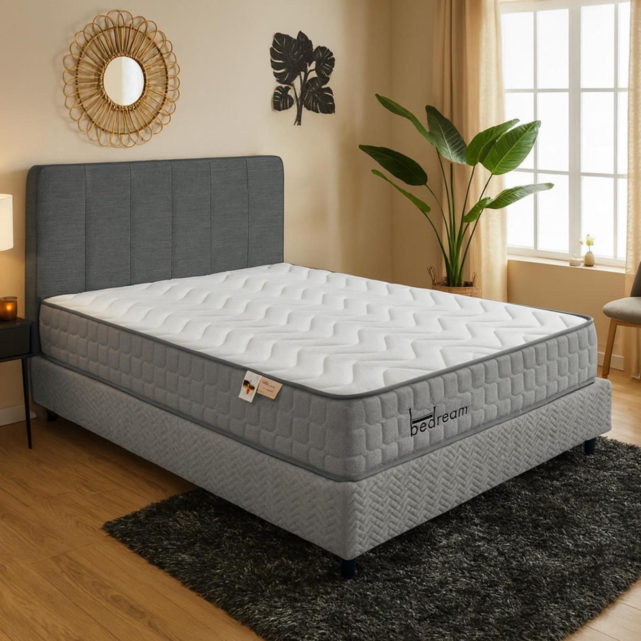 Voir la diapositive 6 : Paris Prix Matelas à ressorts ensachés  goodream  140x190cm blanc