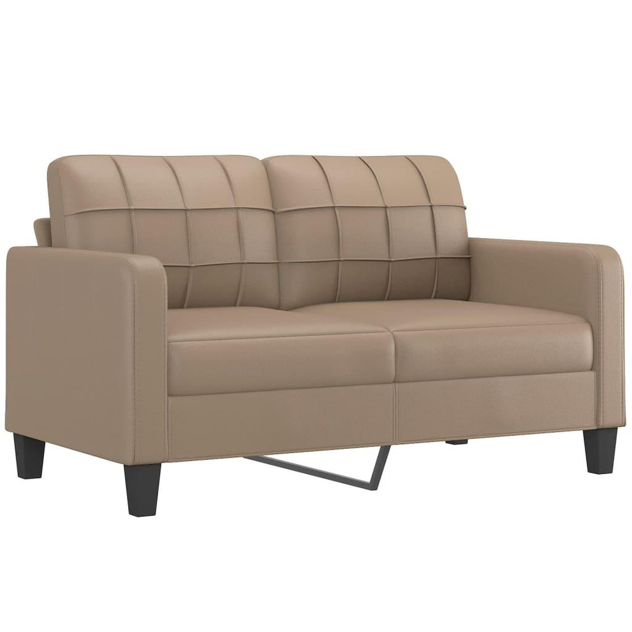 Voir la diapositive 4 : VIDAXL Ensemble de canapes 2 pcs avec coussins Cappuccino Similicuir