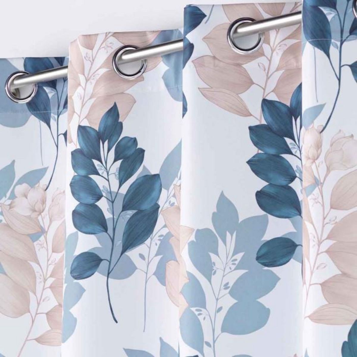 Paris Prix Rideau à Œillets  Belline  140x260cm Blanc & Bleu