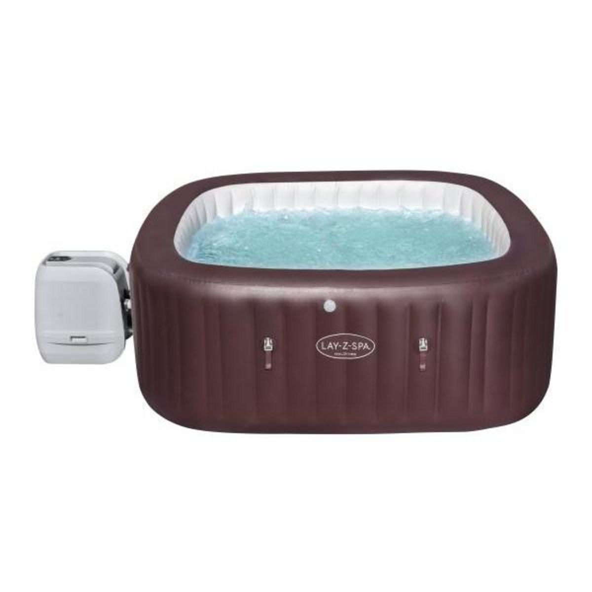BESTWAY Spa gonflable BESTWAY - Lay-Z-Spa Maldives - 201 x 201 x 80 cm - 5 a 7 places - Carré (Couverture, pompe, cartouche, diffuseur,