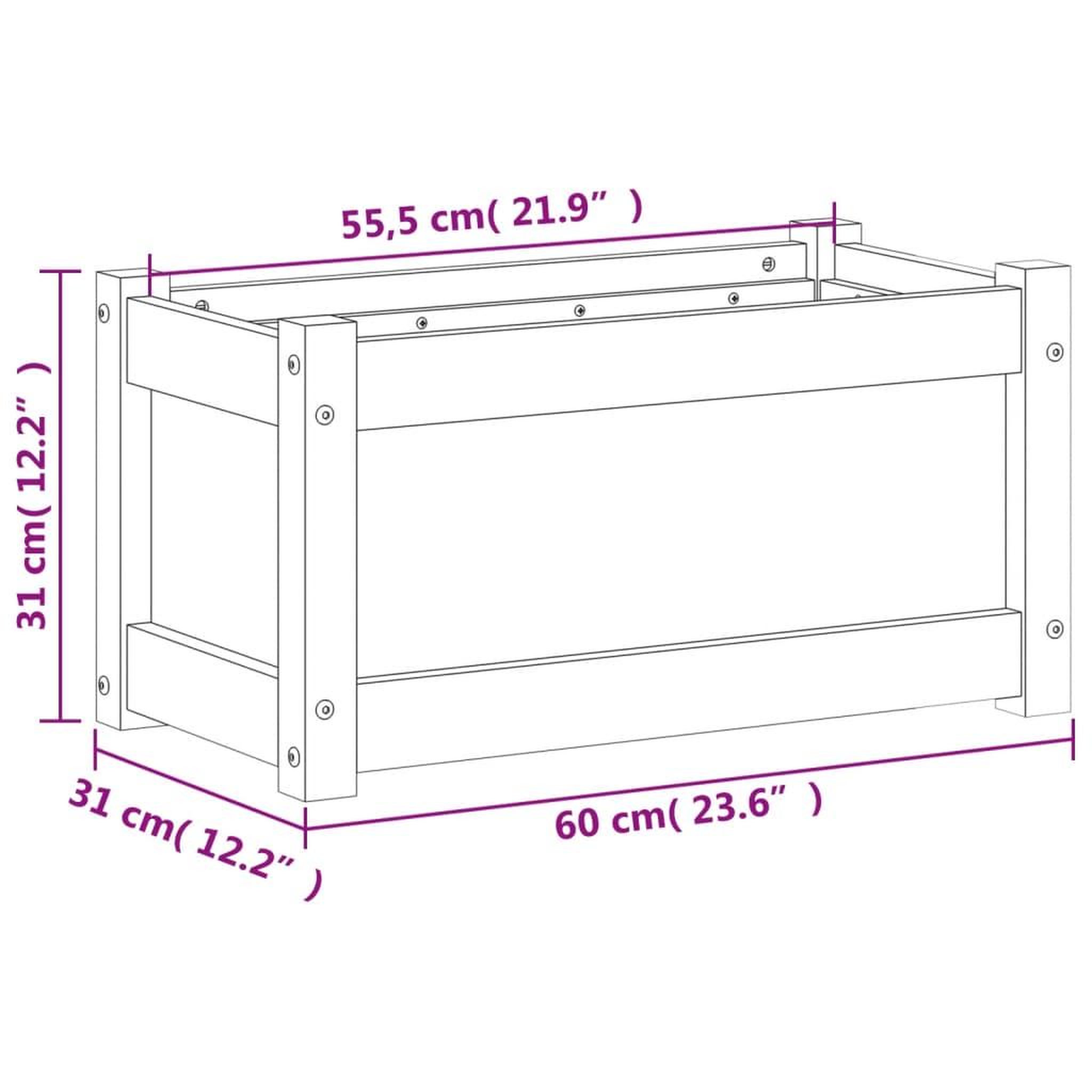 Voir la diapositive 6 : VIDAXL Jardinieres 2 pcs bois de pin massif