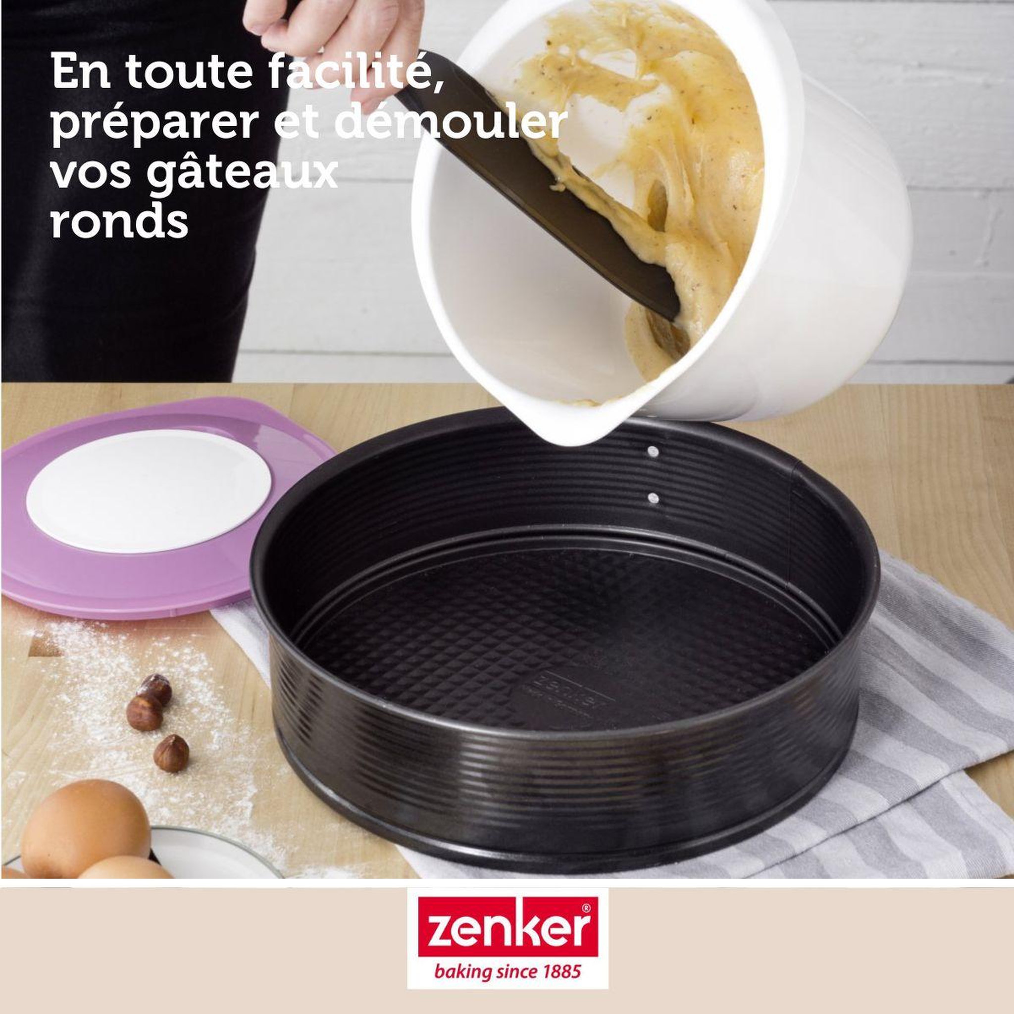 Voir la diapositive 6 : ZENKER Ensemble de 2 moules à manqué à charnière 26 cm zenker black metallic