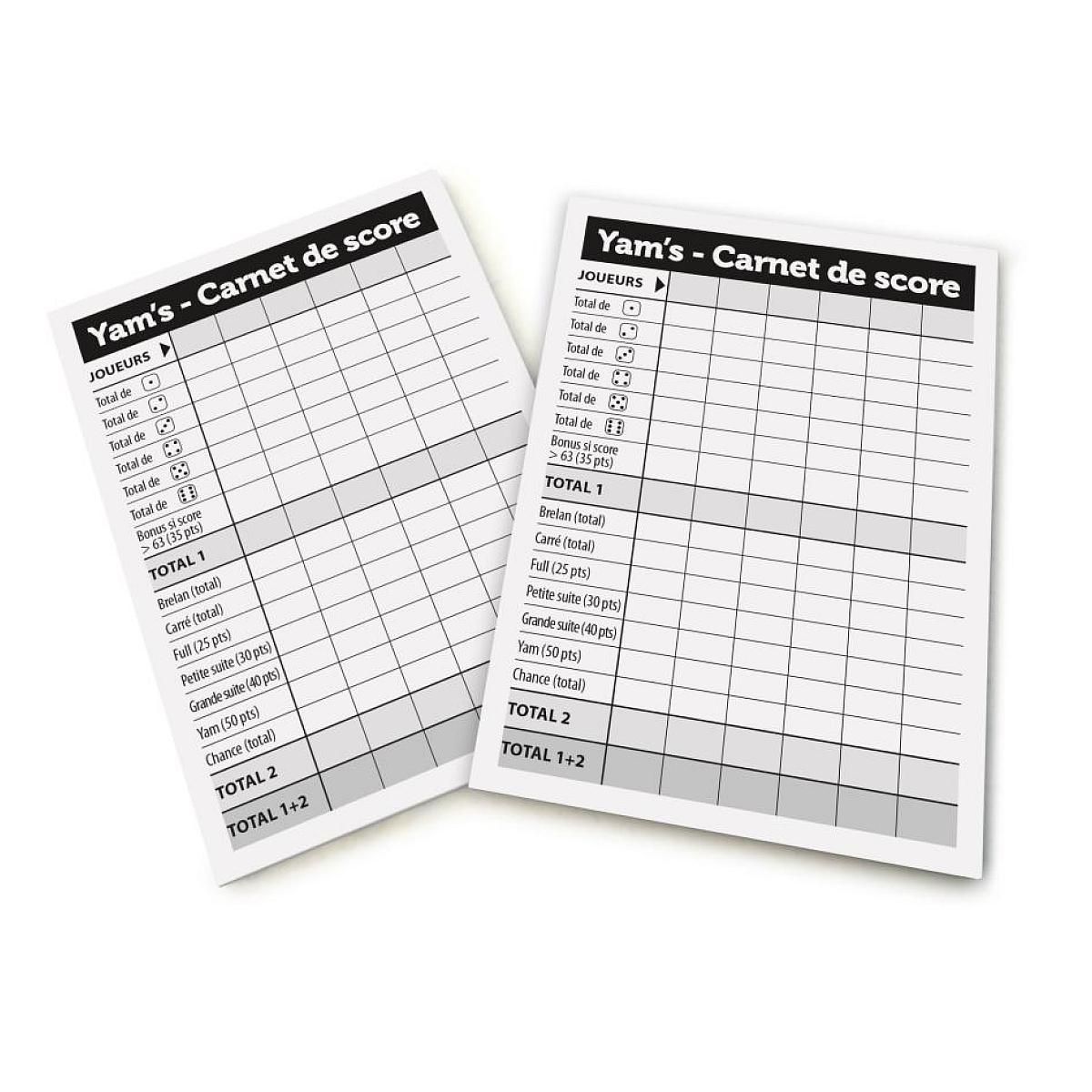 Cartamundi Ducale - 2 blocs de score yam s - eco format