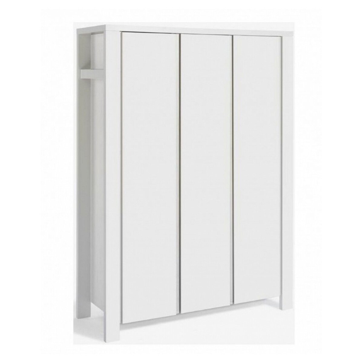 SCHARDT Armoire bébé 3 portes bois laqué blanc Milano White L 139 x H 195 x P 55 cm