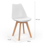 Voir la diapositive 5 : ID MARKET Lot de 6 chaises scandinaves SARA mix color taupe, beige et blanc