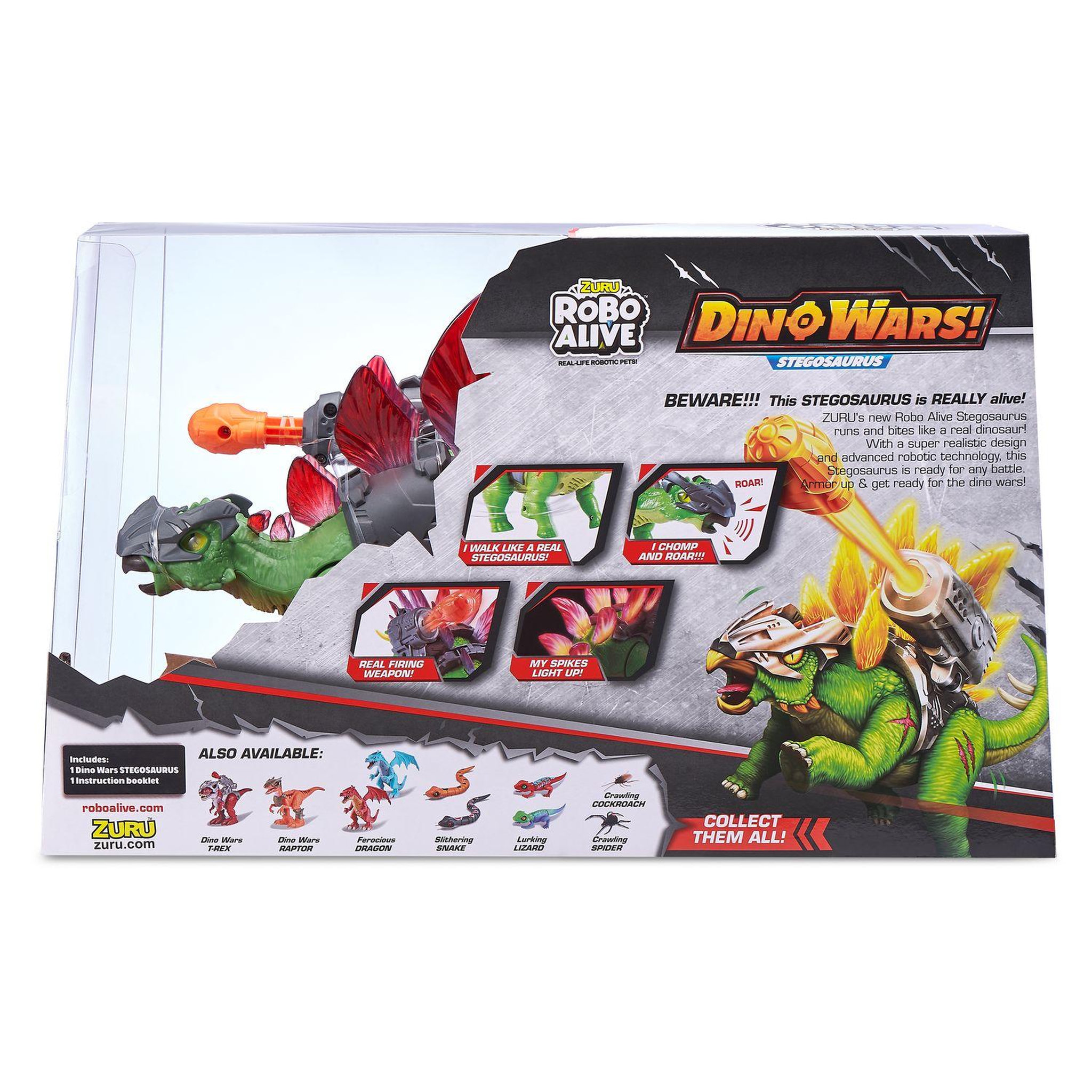 Voir la diapositive 3 : ZURU Dino Wars Stegosaurus