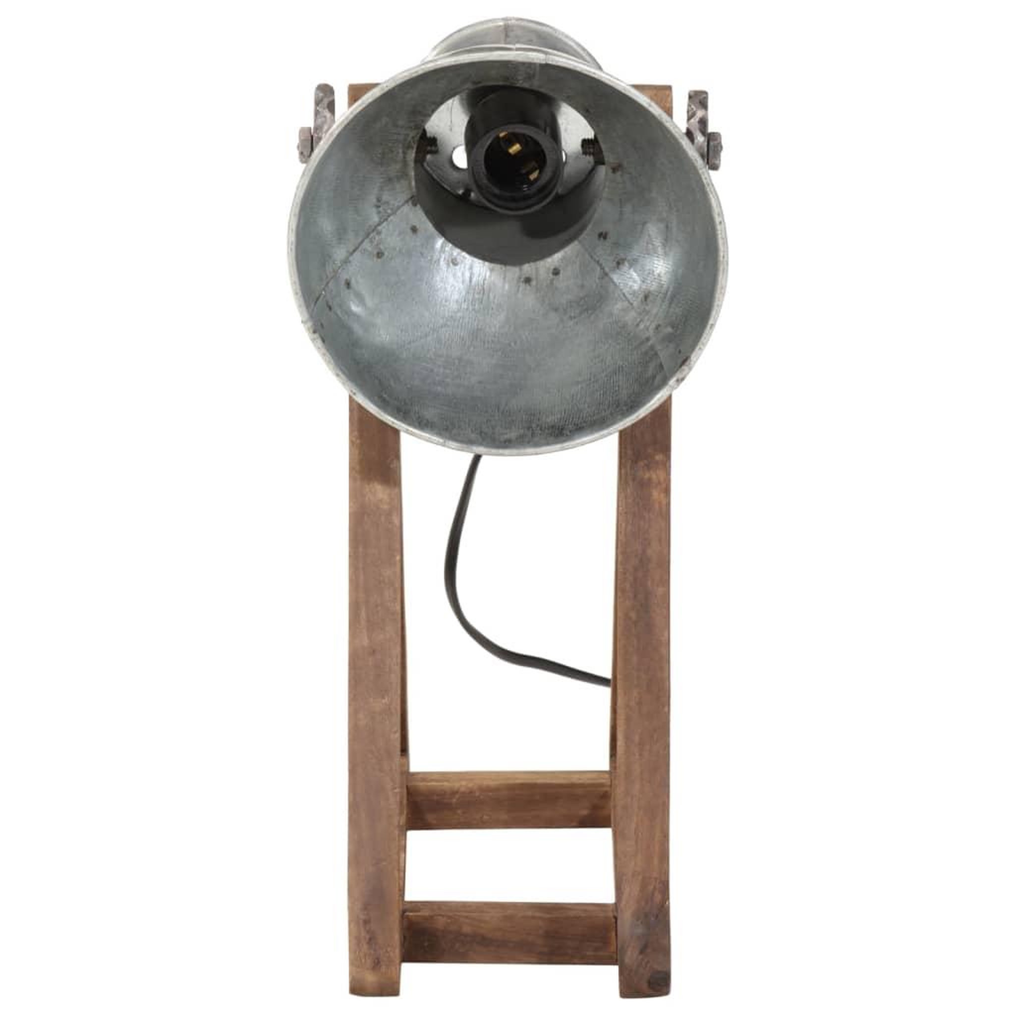 Voir la diapositive 3 : VIDAXL Lampe de bureau 25 W argent vintage 30x17x40 cm E27